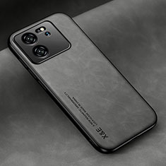 Funda Lujo Cuero Carcasa DY2 para Xiaomi Mi 13T Pro 5G Gris