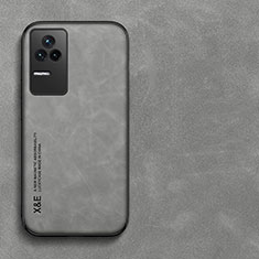 Funda Lujo Cuero Carcasa DY2 para Xiaomi Redmi K40S 5G Gris