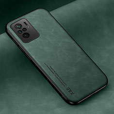 Funda Lujo Cuero Carcasa DY2 para Xiaomi Redmi Note 11 SE India 4G Verde