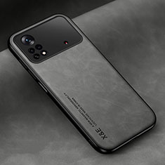 Funda Lujo Cuero Carcasa DY2 para Xiaomi Redmi Note 11E Pro 5G Gris