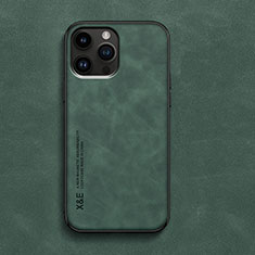 Funda Lujo Cuero Carcasa DY3 para Apple iPhone 13 Pro Verde