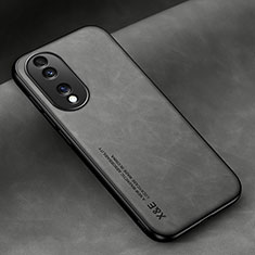 Funda Lujo Cuero Carcasa DY3 para Huawei Honor 70 5G Gris