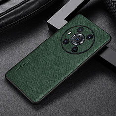 Funda Lujo Cuero Carcasa GS1 para Huawei Honor Magic3 5G Verde