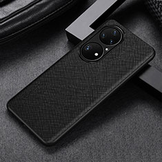 Funda Lujo Cuero Carcasa GS1 para Huawei P50e Negro