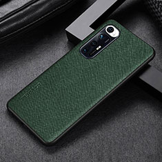 Funda Lujo Cuero Carcasa GS1 para Xiaomi Mi 10S 5G Verde