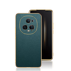 Funda Lujo Cuero Carcasa GS2 para Huawei Honor Magic5 Ultimate 5G Verde