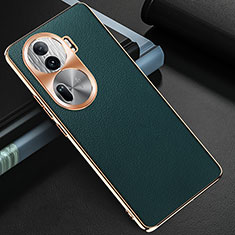 Funda Lujo Cuero Carcasa GS2 para Oppo Reno11 Pro 5G Verde