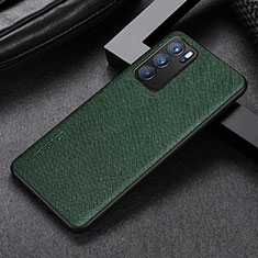 Funda Lujo Cuero Carcasa GS2 para Oppo Reno6 Pro 5G India Verde