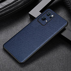 Funda Lujo Cuero Carcasa GS2 para Oppo Reno7 Pro 5G Azul