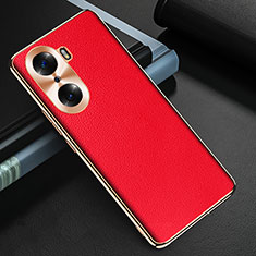 Funda Lujo Cuero Carcasa GS3 para Huawei Honor 60 5G Rojo