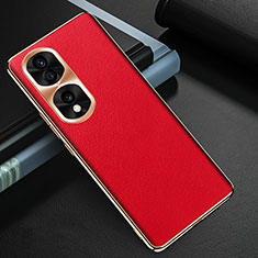 Funda Lujo Cuero Carcasa GS3 para Huawei Honor 70 Pro+ Plus 5G Rojo