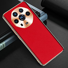 Funda Lujo Cuero Carcasa GS3 para Huawei Honor Magic4 Ultimate 5G Rojo