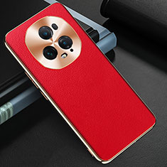 Funda Lujo Cuero Carcasa GS3 para Huawei Honor Magic5 Ultimate 5G Rojo