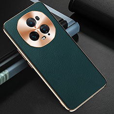 Funda Lujo Cuero Carcasa GS3 para Huawei Honor Magic5 Ultimate 5G Verde