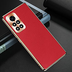 Funda Lujo Cuero Carcasa GS3 para Huawei Honor V40 5G Rojo