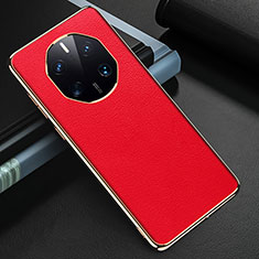 Funda Lujo Cuero Carcasa GS3 para Huawei Mate 50 RS Rojo