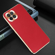 Funda Lujo Cuero Carcasa GS3 para Huawei Nova 8 SE 4G Rojo