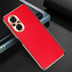 Funda Lujo Cuero Carcasa GS3 para Huawei Nova 9 SE Rojo