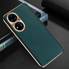 Funda Lujo Cuero Carcasa GS3 para Huawei P50e Verde