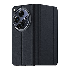 Funda Lujo Cuero Carcasa GS3 para Oppo Find N3 5G Negro