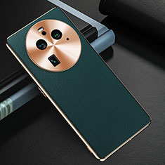 Funda Lujo Cuero Carcasa GS3 para Oppo Find X6 Pro 5G Verde