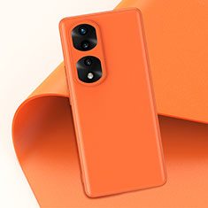 Funda Lujo Cuero Carcasa GS4 para Huawei Honor 70 Pro 5G Naranja