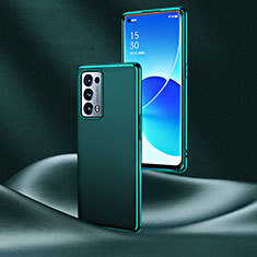 Funda Lujo Cuero Carcasa GS4 para Oppo Reno6 Pro+ Plus 5G Verde