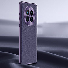 Funda Lujo Cuero Carcasa JB1 para Huawei Mate 50E Morado