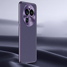 Funda Lujo Cuero Carcasa JB1 para Oppo Find X6 Pro 5G Morado