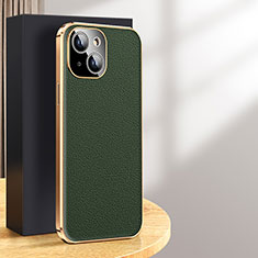 Funda Lujo Cuero Carcasa JB2 para Apple iPhone 14 Verde