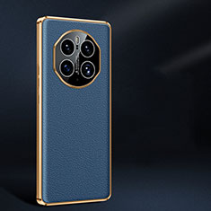 Funda Lujo Cuero Carcasa JB2 para Huawei Mate 50 Pro Azul