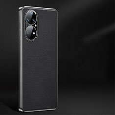 Funda Lujo Cuero Carcasa JB2 para Huawei P50e Negro