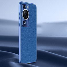 Funda Lujo Cuero Carcasa JB2 para Huawei P60 Pro Azul