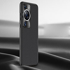 Funda Lujo Cuero Carcasa JB2 para Huawei P60 Pro Negro