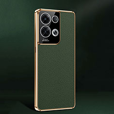 Funda Lujo Cuero Carcasa JB2 para Oppo Reno8 Pro 5G Verde