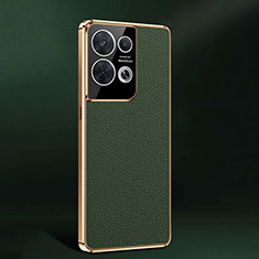 Funda Lujo Cuero Carcasa JB2 para Oppo Reno9 5G Verde