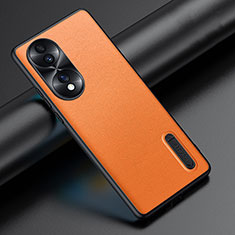 Funda Lujo Cuero Carcasa JB3 para Huawei Honor 70 5G Naranja