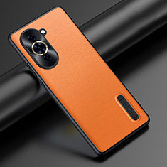 Funda Lujo Cuero Carcasa JB3 para Huawei Nova 10 Naranja