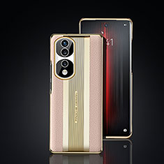 Funda Lujo Cuero Carcasa JB6 para Huawei Honor 70 Pro+ Plus 5G Oro