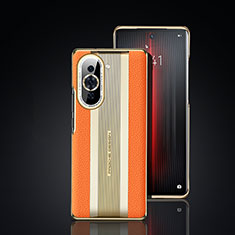 Funda Lujo Cuero Carcasa JB6 para Huawei Nova 10 Naranja