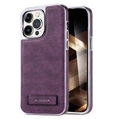 Funda Lujo Cuero Carcasa JD1 para Apple iPhone 14 Pro Max Morado