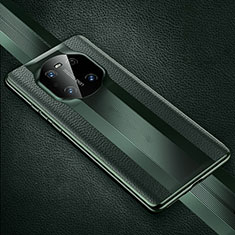 Funda Lujo Cuero Carcasa K01 para Huawei Mate 40 Pro Verde Noche