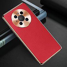 Funda Lujo Cuero Carcasa K03 para Huawei Mate 40 Pro Rojo
