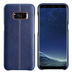 Funda Lujo Cuero Carcasa L01 para Samsung Galaxy S8 Azul