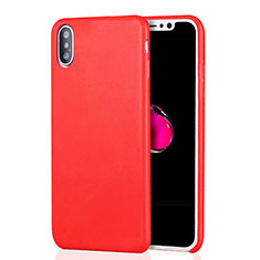 Funda Lujo Cuero Carcasa L02 para Apple iPhone Xs Negro