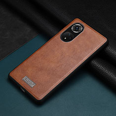 Funda Lujo Cuero Carcasa LD1 para Huawei Honor 50 5G Marron