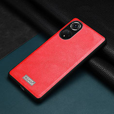 Funda Lujo Cuero Carcasa LD1 para Huawei Honor 50 Pro 5G Rojo