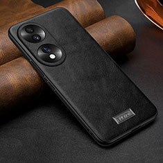 Funda Lujo Cuero Carcasa LD1 para Huawei Honor 70 5G Negro