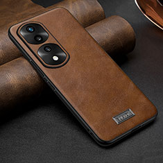 Funda Lujo Cuero Carcasa LD1 para Huawei Honor 70 Pro 5G Marron