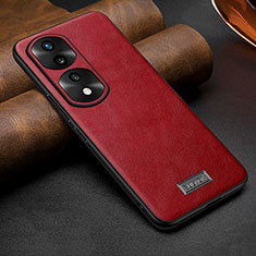 Funda Lujo Cuero Carcasa LD1 para Huawei Honor 70 Pro 5G Rojo